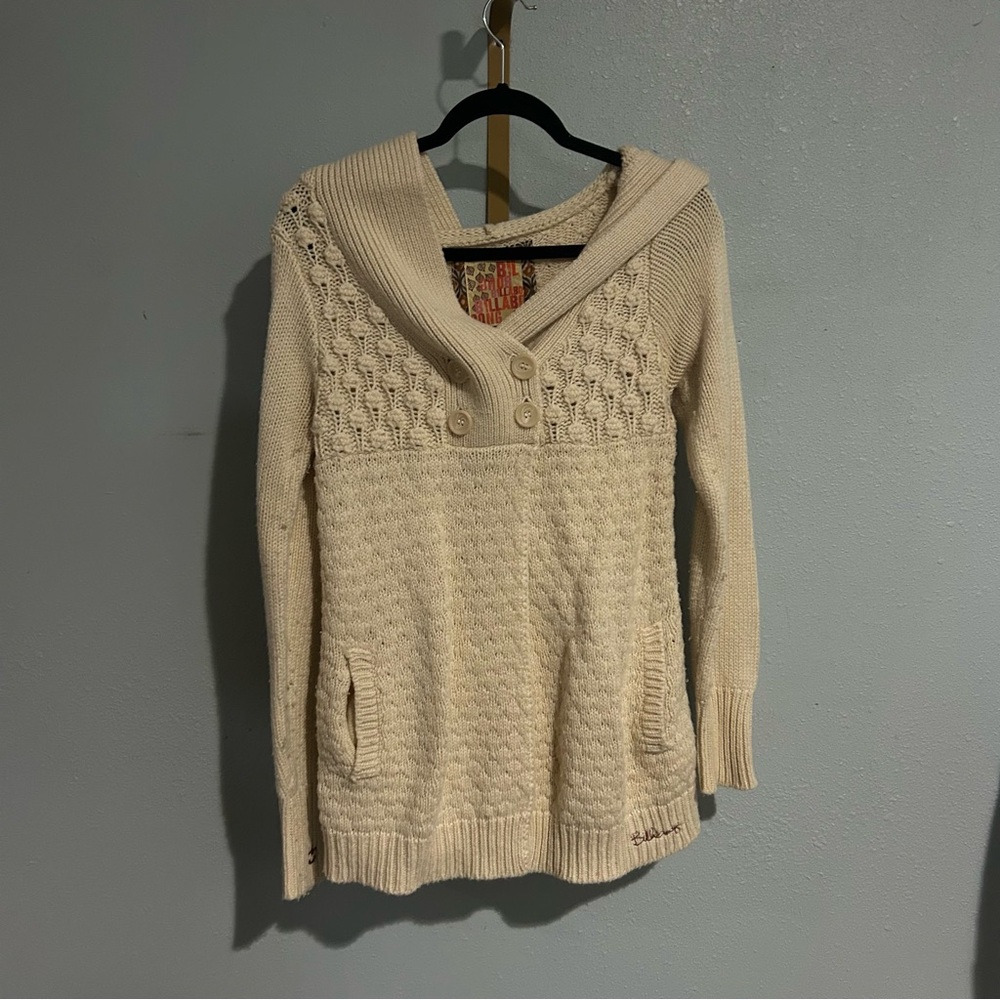 Billabong Off-White Cable Knit Sweater
